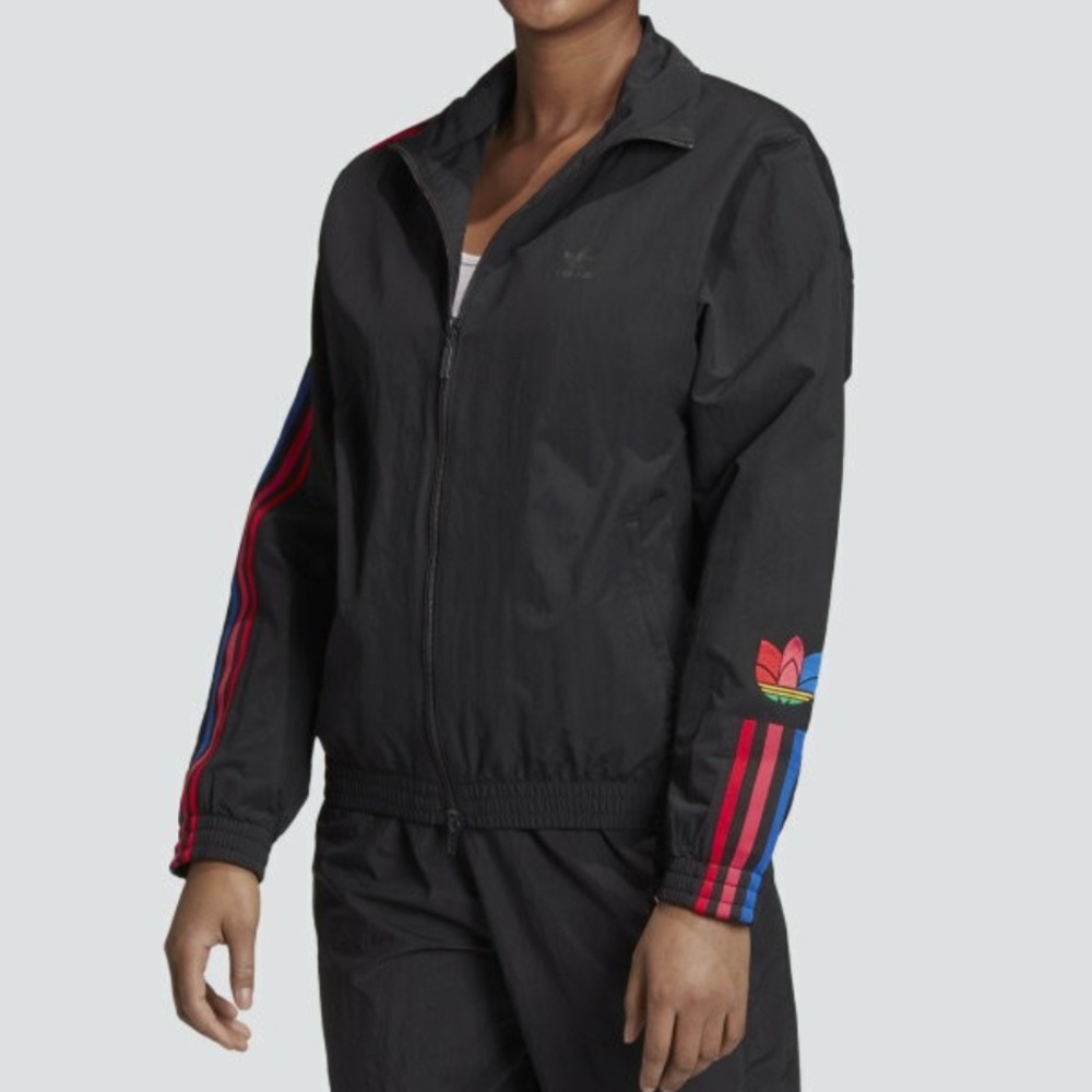 Adidas Adicolor 3D Retro Black Trefoil Track Jacket size medium